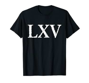 Amazon | ローマ数字65 LXV〜65 Tシャツ | Tシャツ・カットソー 通販